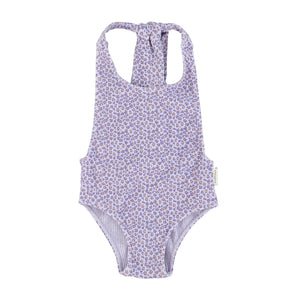Piupiuchick Lavender w/ Animal Print Baby Swimsuit