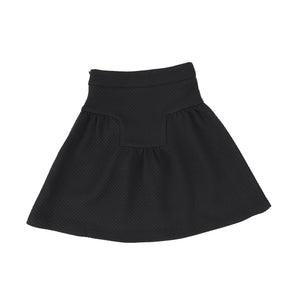 Bace Black Drop Waisted Gathered Skirt