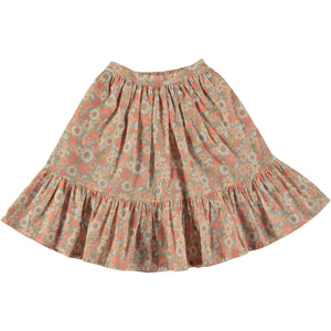 Tocoto Vintage Pink Flower Print Long Skirt