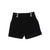 Bamboo Black Velvet Shorts with Buttons