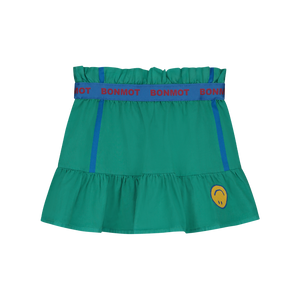 Bonmot Greenlake Smiley Side Stripes Mini Skirt