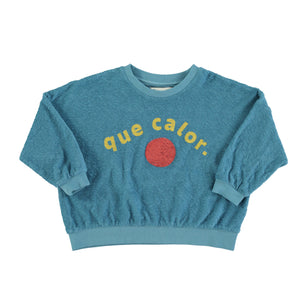 Piupiuchick Blue w/ "Que Calor" Print Sweatshirt