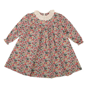 Belati Duck Blue Eyelet Collar Liberty Print SHORT SLEEVE Dress