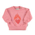 Piupiuchick Pink w/ Heart Print Baby Sweatshirt