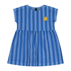 Bonmot Mid Blue Vertical Stripe Summer Dress