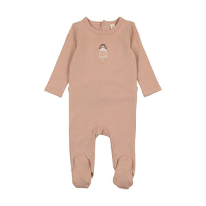 Lilette Pink Doll Embroidered Footie