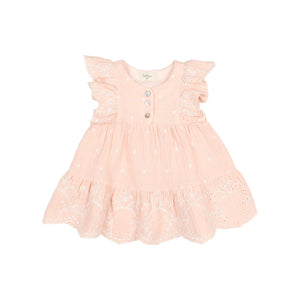 Buho Light Pink Baby Embroidery Dress