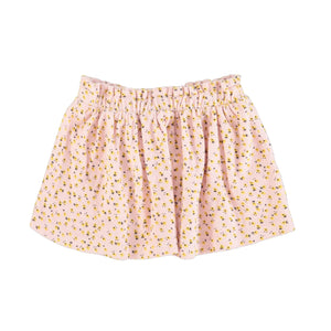 Piupiuchick Light Pink W/ Yellow Flowers Short Skirt