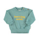 Piupiuchick Green w/ ''Burning Sand'' Print Baby Sweatshirt