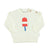 Piupiuchick Ecru w/ Ice Cream Print Baby Sweatshirt