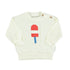Piupiuchick Ecru w/ Ice Cream Print Baby Sweatshirt
