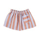 Piupiuchick Orange & Purple Stripes Short Skirt