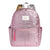 State Pink Metallic Silver Double Pocket Backpack