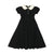 Lil Legs Black Swiss Dot Short Sleeve Maxi Dress