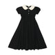 Lil Legs Black Swiss Dot Short Sleeve Maxi Dress