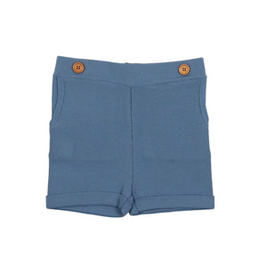 Sweet Threads Slate Blue Knit Shorts