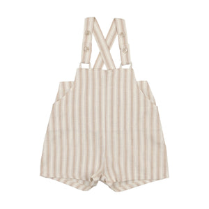 Lil Legs Taupe Stripe  Overall