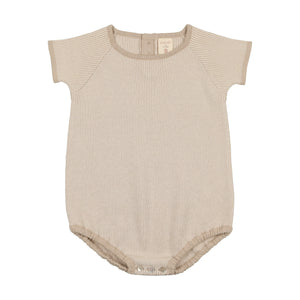 Lil Legs Analogie Taupe Knit Romper