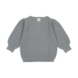 Lil Legs Blue Knit 3/4 Sleeve Sweater