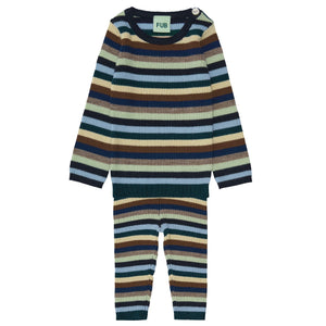 FUB Multi Stripe Baby Rib Sweater & Legging Set