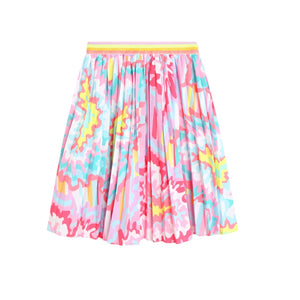 Billieblush Multicolor Allover Butterfly Print Pleated  Skirt