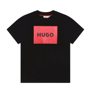 Hugo Black Short Sleeve Square Logo T-Shirt