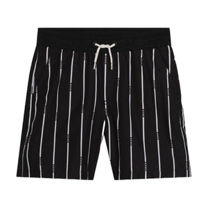 Hugo Black/White Striped Swim Shorts