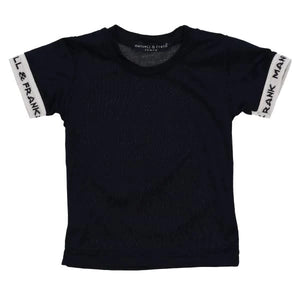 Manuell & Frank Navy w/ White Detail Sleeve Tee