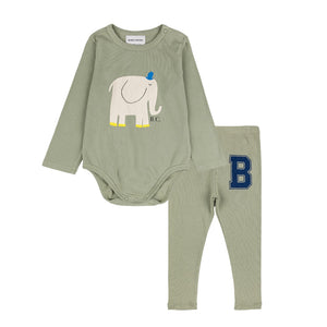 Bobo Choses Baby The Elephant Romper & Big B Legging Set