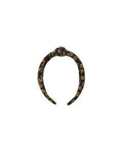 Rylee + Cru Black Floral Knotted Headband