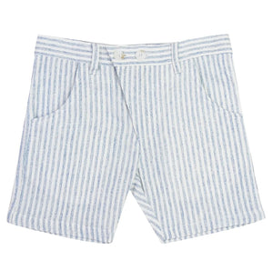 Kipp Blue Striped Linen Shorts
