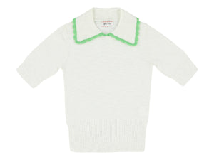 Morley White/Apple Girls Short Sleeve Sweater