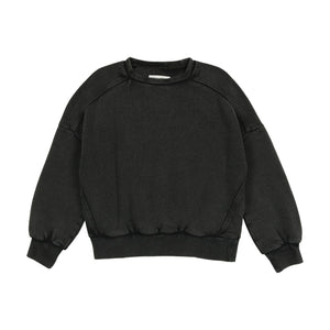 Kin Kin Black Wash Denim Dolman Sweatshirt