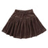 Kin Kin Brown Velour Ruffled Skirt