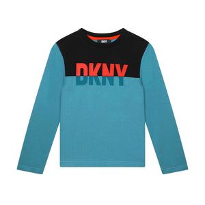 DKNY Turquoise Jersey Long Sleeve T-Shirt