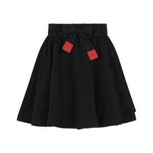 Parni Black Short Drawstring Skirt K289