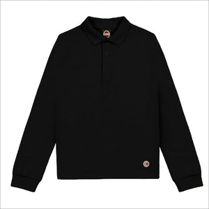 Colmar Long Sleeve Black Solid Polo