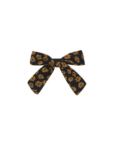 Rylee + Cru Black Floral Bow w/ Clip