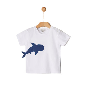 Yellow Sub Embroidered Fish T-Shirt