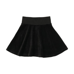 Lil legs Black Velour Circle Skirt