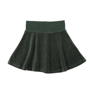 Lil legs Green Velour Circle Skirt