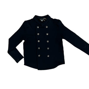 Little Fellow Black Double Breasted Jacket SIZE UP