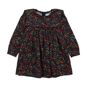 Lil legs Navy Floral Luxe Dress