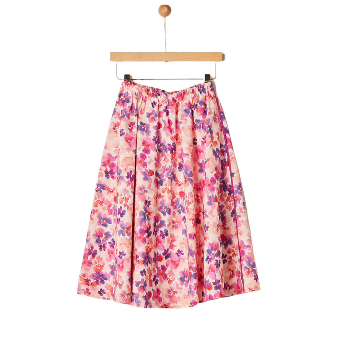 Yellow Sub Floral Midi Skirt – Buttons and Bows