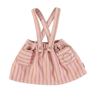 Piupiuchick Light Pink Multi Colored Stripes Skirt