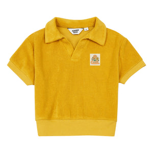 Hundred Pieces Sunflower Yellow Girls Terry Polo Shirt