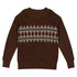 Belati Chocolate Brown Tribal Intarsia Sweater
