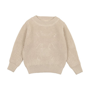 Lil Legs Natural Chunky Knit Sweater