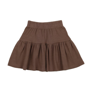 Lil Legs Fashion Taupe Ribbed Skirt
