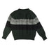 Belati Forest Green Cable Stripe Raglan knit